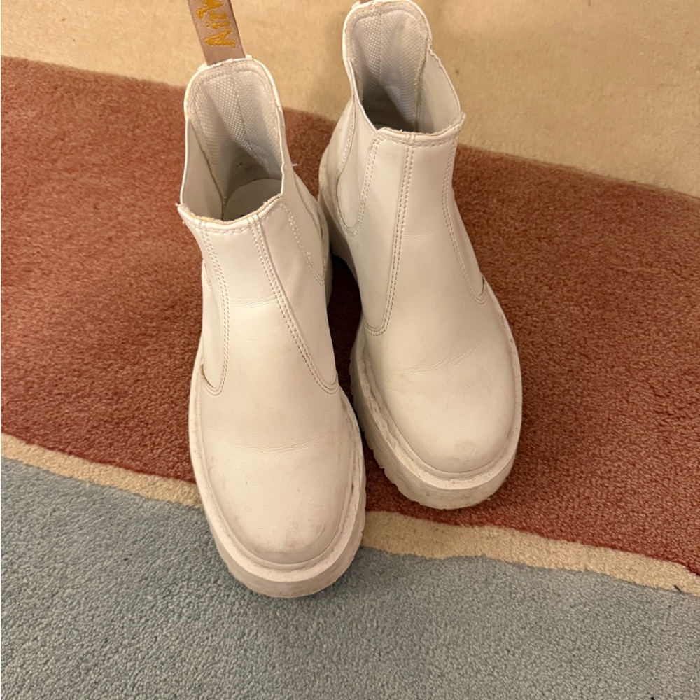 White Platform Doc Marten boots